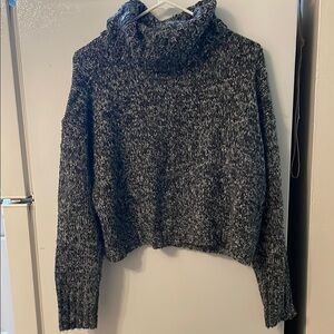 Stanton Cozy Black and Gray Women's Cowl Neck Sweater Size small/medium